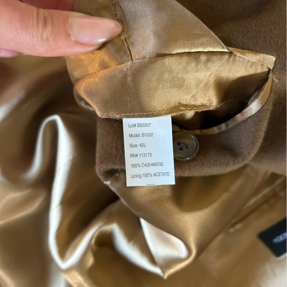 HASPEL 100% Cashmere Blazer Sport Coat Jacket Men’s Brown Two Button Lined 42L